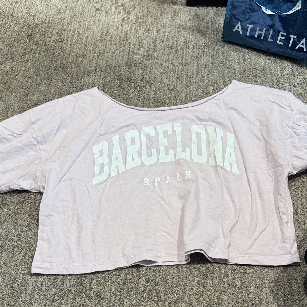 Aeropostale Light Pink Barcelona Crop Top